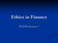 Ethics in Finance PowerPoint PPT Presentation