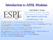 Introduction to ADSL Modems