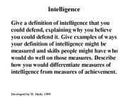 Gardner's Theory of Mulitple Intelligences