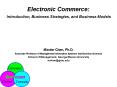 Electronic Commerce:  Introduction, Business Strategies, and Business Models PowerPoint PPT Presentation