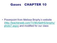 Gases  CHAPTER 10