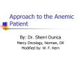 Approach to the Anemic Patient PowerPoint PPT Presentation