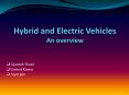 Hybrid and Electric Vehicles An overview PowerPoint PPT Presentation