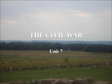 PPT – THE CIVIL WAR PowerPoint presentation | free to view - id: 40a7a1 ...