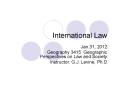 International Law PowerPoint PPT Presentation
