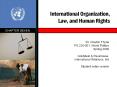 International Organization, Law, and Human Rights PowerPoint PPT Presentation