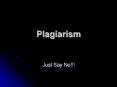 Plagiarism PowerPoint PPT Presentation