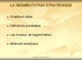 LA SEGMENTATION STRAT PowerPoint PPT Presentation