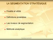 LA SEGMENTATION STRAT