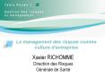 Le management des risques comme culture d PowerPoint PPT Presentation