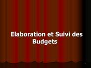 Elaboration et Suivi des Budgets