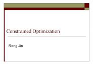 Constrained Optimization