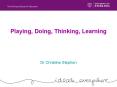 Playing, Doing, Thinking, Learning PowerPoint PPT Presentation