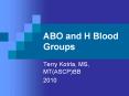 ABO and H Blood Groups PowerPoint PPT Presentation