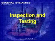 Inspection and Testing