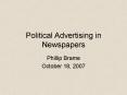 Political Advertising in Newspapers PowerPoint PPT Presentation