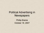 Political Advertising in Newspapers