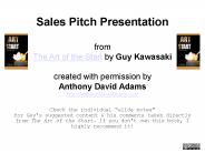 Sales Pitch Presentation