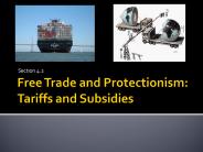 Free Trade and Protectionism: Tariffs and Subsidies