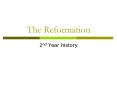 The Reformation PowerPoint PPT Presentation