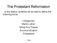 The Protestant Reformation PowerPoint PPT Presentation