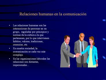 Relaciones humanas en la comunicaci