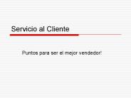 Servicio al Cliente