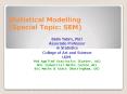 Statistical Modelling (Special Topic: SEM) PowerPoint PPT Presentation
