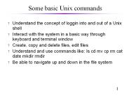 Some basic Unix commands