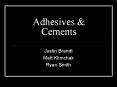Adhesives PowerPoint PPT Presentation