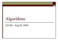 Algorithms PowerPoint PPT Presentation