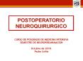 POSTOPERATORIO NEUROQUIRURGICO PowerPoint PPT Presentation