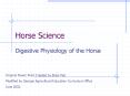 Horse Science PowerPoint PPT Presentation