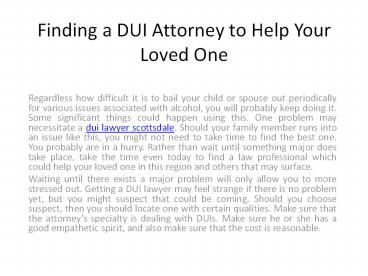 Dui Lawyer Scottsdale