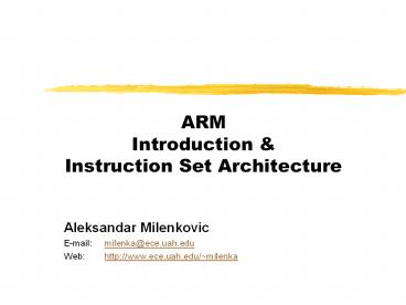 ARM Introduction