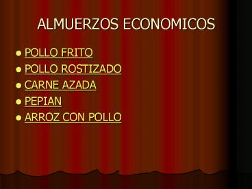ALMUERZOS ECONOMICOS