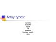 Array types: PowerPoint PPT Presentation