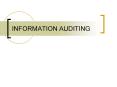 INFORMATION AUDITING PowerPoint PPT Presentation