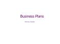 Business Plans PowerPoint PPT Presentation