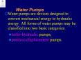 Water Pumps PowerPoint PPT Presentation