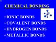 CHEMICAL BONDING PowerPoint PPT Presentation