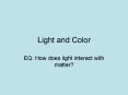 Light and Color PowerPoint PPT Presentation