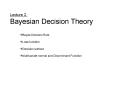 Lecture 2. Bayesian Decision Theory PowerPoint PPT Presentation