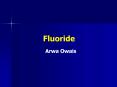Fluoride PowerPoint PPT Presentation