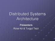 Distributed Systems Architecture