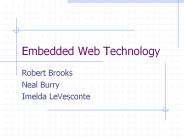 web technology ppt presentation Embedded Web Technology PowerPoint PPT Presentation
