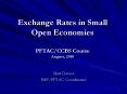 Exchange Rates in Small Open Economies  PFTAC/CCBS Course August, 2010 PowerPoint PPT Presentation