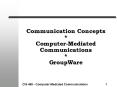 Communication Concepts * Computer-Mediated Communications * GroupWare PowerPoint PPT Presentation