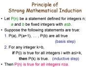Principle of Strong Mathematical Induction