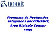 Programa de Postgrados Integrados del FONACIT,